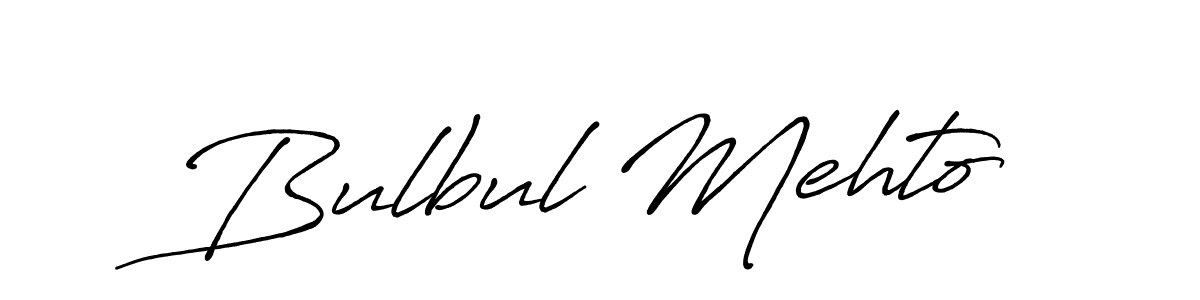 How to make Bulbul Mehto signature? Antro_Vectra_Bolder is a professional autograph style. Create handwritten signature for Bulbul Mehto name. Bulbul Mehto signature style 7 images and pictures png