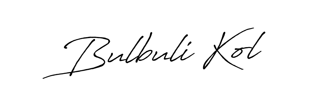 Make a beautiful signature design for name Bulbuli Kol. With this signature (Antro_Vectra_Bolder) style, you can create a handwritten signature for free. Bulbuli Kol signature style 7 images and pictures png