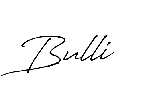 Design your own signature with our free online signature maker. With this signature software, you can create a handwritten (Antro_Vectra_Bolder) signature for name Bulli. Bulli signature style 7 images and pictures png