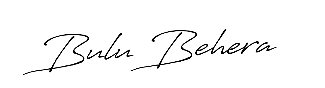 How to make Bulu Behera signature? Antro_Vectra_Bolder is a professional autograph style. Create handwritten signature for Bulu Behera name. Bulu Behera signature style 7 images and pictures png