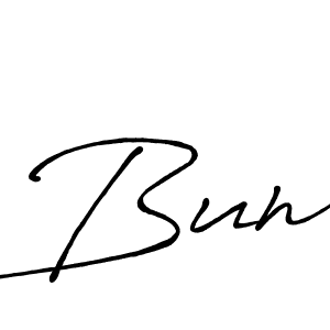 if you are searching for the best signature style for your name Bun. so please give up your signature search. here we have designed multiple signature styles  using Antro_Vectra_Bolder. Bun signature style 7 images and pictures png