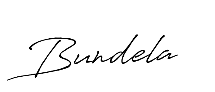 Design your own signature with our free online signature maker. With this signature software, you can create a handwritten (Antro_Vectra_Bolder) signature for name Bundela. Bundela signature style 7 images and pictures png