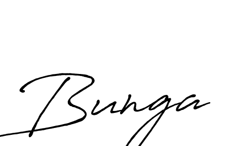 How to make Bunga signature? Antro_Vectra_Bolder is a professional autograph style. Create handwritten signature for Bunga name. Bunga signature style 7 images and pictures png