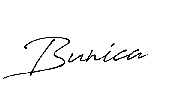 How to make Bunica name signature. Use Antro_Vectra_Bolder style for creating short signs online. This is the latest handwritten sign. Bunica signature style 7 images and pictures png