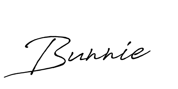 You should practise on your own different ways (Antro_Vectra_Bolder) to write your name (Bunnie) in signature. don't let someone else do it for you. Bunnie signature style 7 images and pictures png