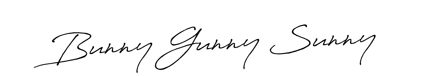 Use a signature maker to create a handwritten signature online. With this signature software, you can design (Antro_Vectra_Bolder) your own signature for name Bunny Gunny Sunny. Bunny Gunny Sunny signature style 7 images and pictures png