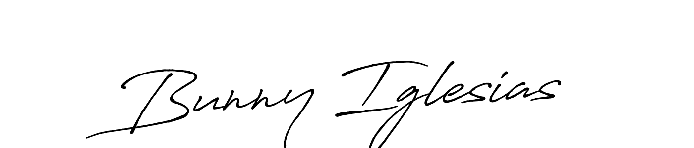 Make a beautiful signature design for name Bunny Iglesias. With this signature (Antro_Vectra_Bolder) style, you can create a handwritten signature for free. Bunny Iglesias signature style 7 images and pictures png
