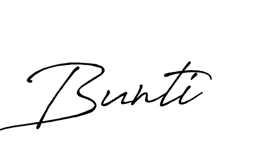 Create a beautiful signature design for name Bunti. With this signature (Antro_Vectra_Bolder) fonts, you can make a handwritten signature for free. Bunti signature style 7 images and pictures png