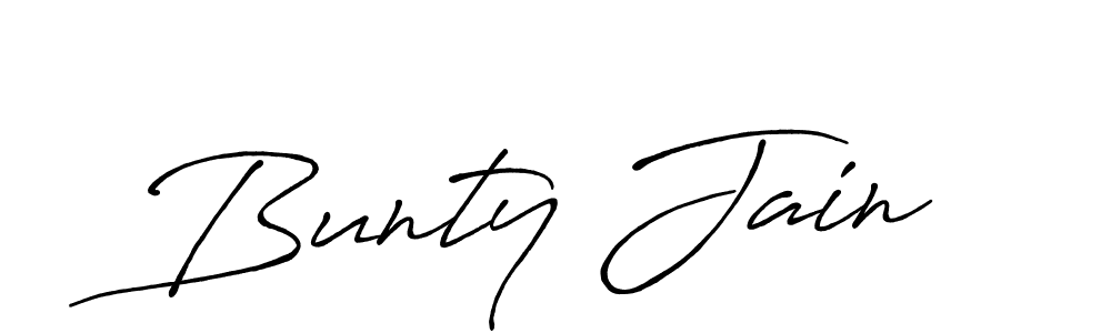 Also we have Bunty Jain name is the best signature style. Create professional handwritten signature collection using Antro_Vectra_Bolder autograph style. Bunty Jain signature style 7 images and pictures png