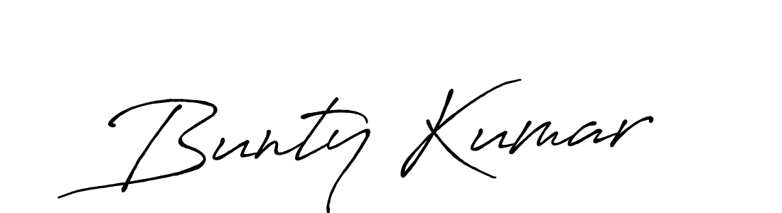 Use a signature maker to create a handwritten signature online. With this signature software, you can design (Antro_Vectra_Bolder) your own signature for name Bunty Kumar. Bunty Kumar signature style 7 images and pictures png