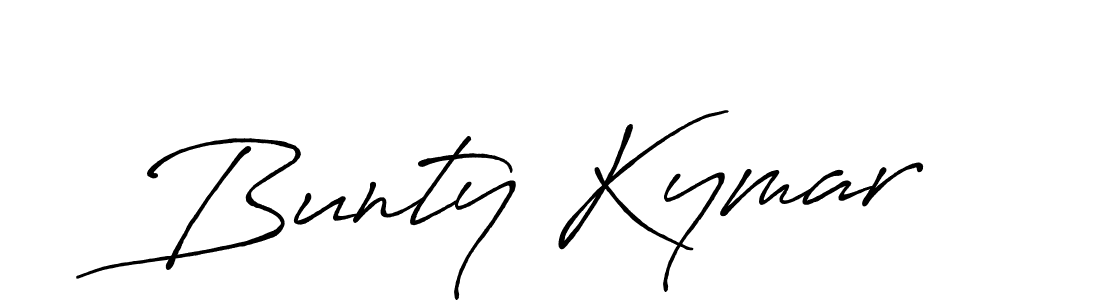 Design your own signature with our free online signature maker. With this signature software, you can create a handwritten (Antro_Vectra_Bolder) signature for name Bunty Kymar. Bunty Kymar signature style 7 images and pictures png