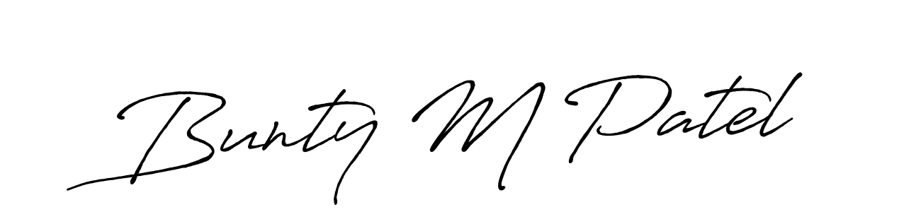 The best way (Antro_Vectra_Bolder) to make a short signature is to pick only two or three words in your name. The name Bunty M Patel include a total of six letters. For converting this name. Bunty M Patel signature style 7 images and pictures png