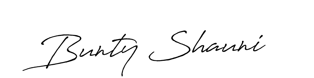 Design your own signature with our free online signature maker. With this signature software, you can create a handwritten (Antro_Vectra_Bolder) signature for name Bunty Shauni. Bunty Shauni signature style 7 images and pictures png