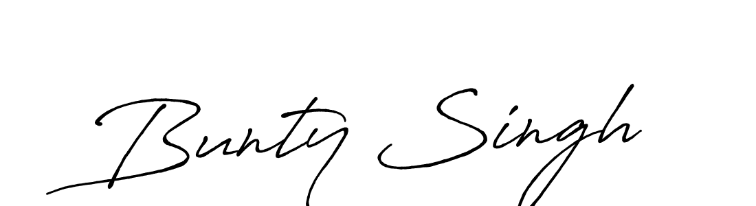 How to make Bunty Singh signature? Antro_Vectra_Bolder is a professional autograph style. Create handwritten signature for Bunty Singh name. Bunty Singh signature style 7 images and pictures png