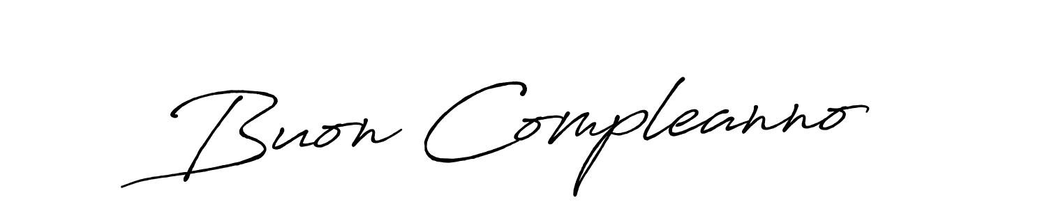 Create a beautiful signature design for name Buon Compleanno. With this signature (Antro_Vectra_Bolder) fonts, you can make a handwritten signature for free. Buon Compleanno signature style 7 images and pictures png