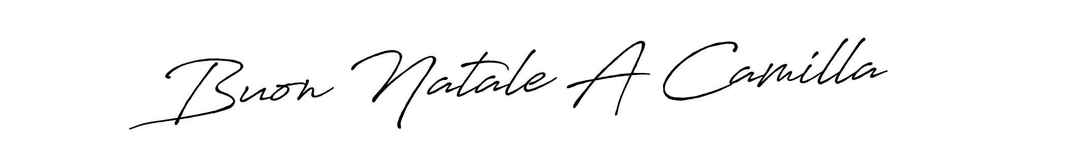 Use a signature maker to create a handwritten signature online. With this signature software, you can design (Antro_Vectra_Bolder) your own signature for name Buon Natale A Camilla. Buon Natale A Camilla signature style 7 images and pictures png