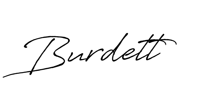 Create a beautiful signature design for name Burdett. With this signature (Antro_Vectra_Bolder) fonts, you can make a handwritten signature for free. Burdett signature style 7 images and pictures png