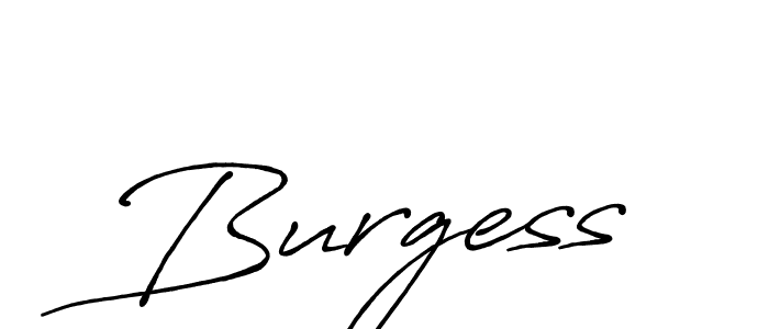 Burgess stylish signature style. Best Handwritten Sign (Antro_Vectra_Bolder) for my name. Handwritten Signature Collection Ideas for my name Burgess. Burgess signature style 7 images and pictures png