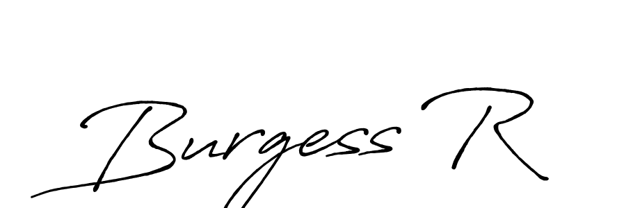 It looks lik you need a new signature style for name Burgess R. Design unique handwritten (Antro_Vectra_Bolder) signature with our free signature maker in just a few clicks. Burgess R signature style 7 images and pictures png