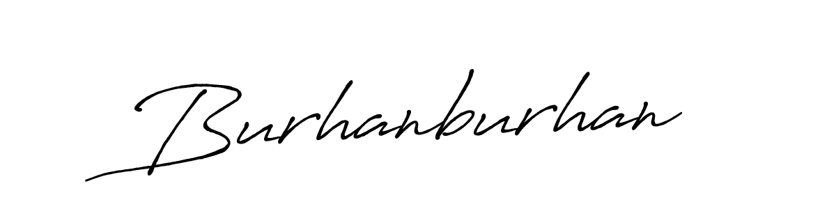 Make a beautiful signature design for name Burhanburhan. With this signature (Antro_Vectra_Bolder) style, you can create a handwritten signature for free. Burhanburhan signature style 7 images and pictures png