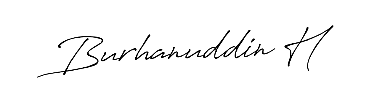 Also we have Burhanuddin H name is the best signature style. Create professional handwritten signature collection using Antro_Vectra_Bolder autograph style. Burhanuddin H signature style 7 images and pictures png
