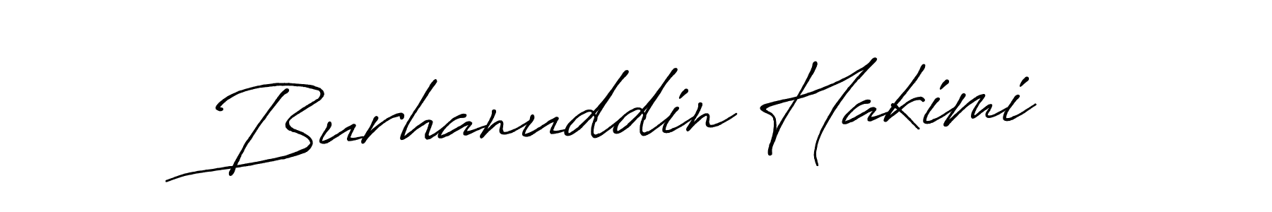 Burhanuddin Hakimi stylish signature style. Best Handwritten Sign (Antro_Vectra_Bolder) for my name. Handwritten Signature Collection Ideas for my name Burhanuddin Hakimi. Burhanuddin Hakimi signature style 7 images and pictures png