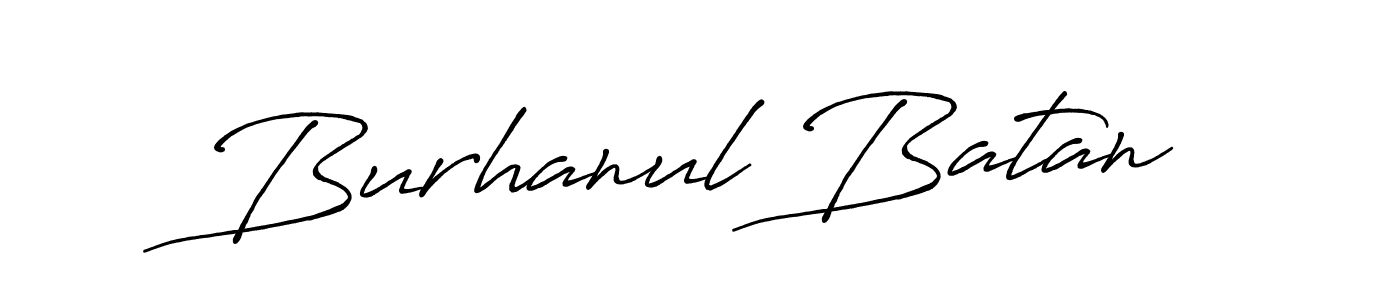 How to make Burhanul Batan name signature. Use Antro_Vectra_Bolder style for creating short signs online. This is the latest handwritten sign. Burhanul Batan signature style 7 images and pictures png