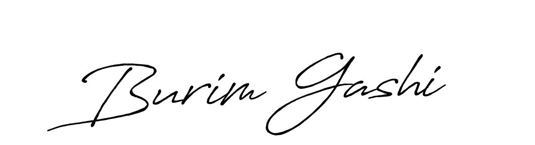 Design your own signature with our free online signature maker. With this signature software, you can create a handwritten (Antro_Vectra_Bolder) signature for name Burim Gashi. Burim Gashi signature style 7 images and pictures png