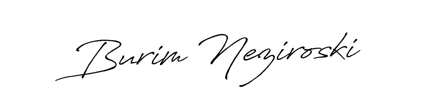 Burim Neziroski stylish signature style. Best Handwritten Sign (Antro_Vectra_Bolder) for my name. Handwritten Signature Collection Ideas for my name Burim Neziroski. Burim Neziroski signature style 7 images and pictures png