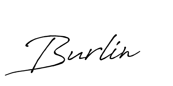 Make a beautiful signature design for name Burlin. With this signature (Antro_Vectra_Bolder) style, you can create a handwritten signature for free. Burlin signature style 7 images and pictures png