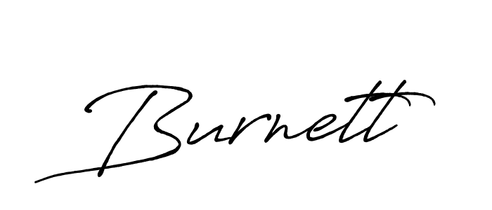 Use a signature maker to create a handwritten signature online. With this signature software, you can design (Antro_Vectra_Bolder) your own signature for name Burnett. Burnett signature style 7 images and pictures png