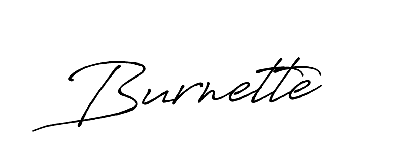 Create a beautiful signature design for name Burnette. With this signature (Antro_Vectra_Bolder) fonts, you can make a handwritten signature for free. Burnette signature style 7 images and pictures png