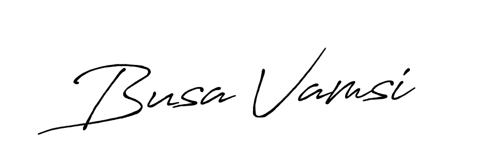 How to make Busa Vamsi name signature. Use Antro_Vectra_Bolder style for creating short signs online. This is the latest handwritten sign. Busa Vamsi signature style 7 images and pictures png