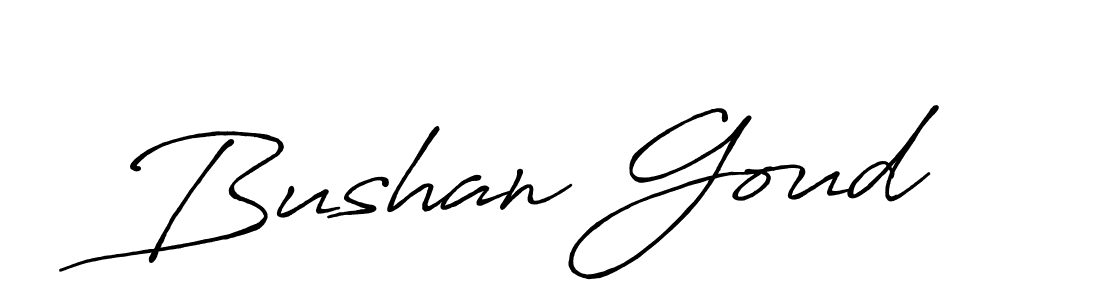 Bushan Goud stylish signature style. Best Handwritten Sign (Antro_Vectra_Bolder) for my name. Handwritten Signature Collection Ideas for my name Bushan Goud. Bushan Goud signature style 7 images and pictures png