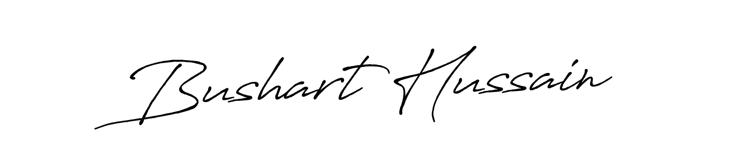 Also You can easily find your signature by using the search form. We will create Bushart Hussain name handwritten signature images for you free of cost using Antro_Vectra_Bolder sign style. Bushart Hussain signature style 7 images and pictures png