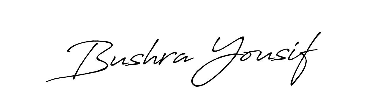 How to make Bushra Yousif signature? Antro_Vectra_Bolder is a professional autograph style. Create handwritten signature for Bushra Yousif name. Bushra Yousif signature style 7 images and pictures png