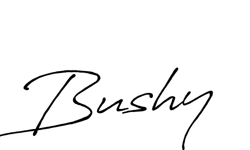 Create a beautiful signature design for name Bushy. With this signature (Antro_Vectra_Bolder) fonts, you can make a handwritten signature for free. Bushy signature style 7 images and pictures png