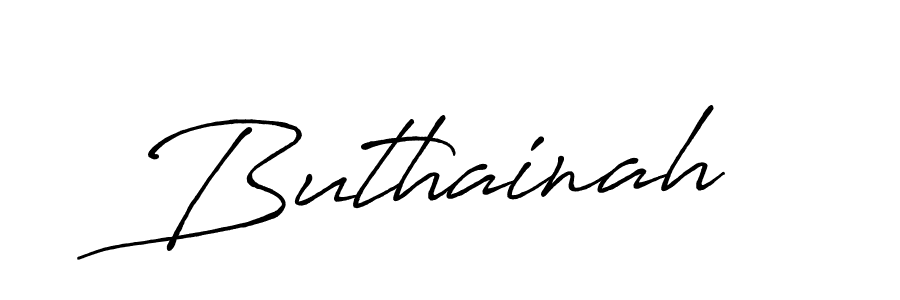 Make a beautiful signature design for name Buthainah. With this signature (Antro_Vectra_Bolder) style, you can create a handwritten signature for free. Buthainah signature style 7 images and pictures png