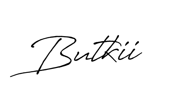 Create a beautiful signature design for name Butkii. With this signature (Antro_Vectra_Bolder) fonts, you can make a handwritten signature for free. Butkii signature style 7 images and pictures png