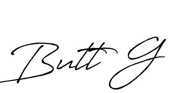 Butt G stylish signature style. Best Handwritten Sign (Antro_Vectra_Bolder) for my name. Handwritten Signature Collection Ideas for my name Butt G. Butt G signature style 7 images and pictures png
