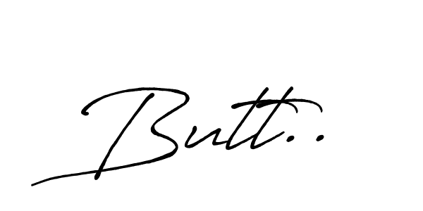 Create a beautiful signature design for name Butt... With this signature (Antro_Vectra_Bolder) fonts, you can make a handwritten signature for free. Butt.. signature style 7 images and pictures png