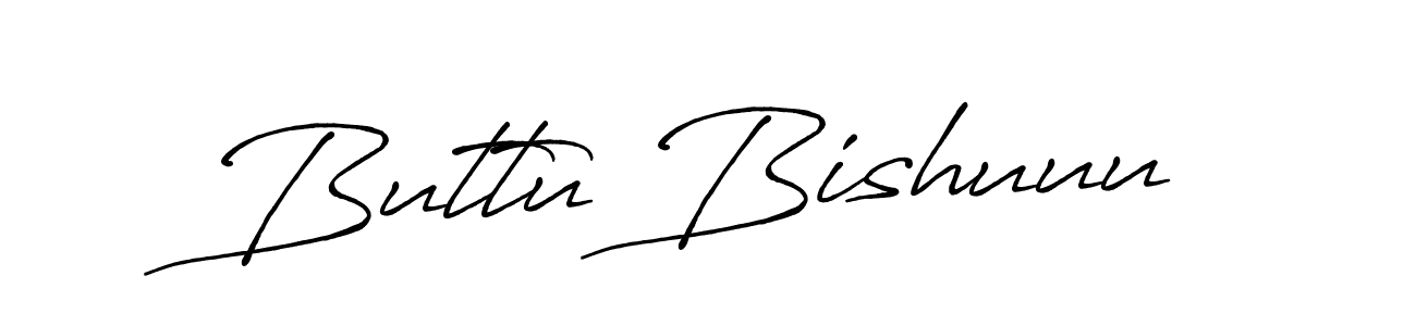 Use a signature maker to create a handwritten signature online. With this signature software, you can design (Antro_Vectra_Bolder) your own signature for name Buttu Bishuuu. Buttu Bishuuu signature style 7 images and pictures png