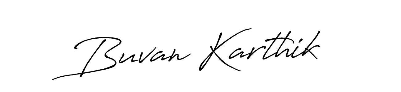 It looks lik you need a new signature style for name Buvan Karthik. Design unique handwritten (Antro_Vectra_Bolder) signature with our free signature maker in just a few clicks. Buvan Karthik signature style 7 images and pictures png