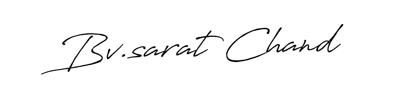 How to make Bv.sarat Chand name signature. Use Antro_Vectra_Bolder style for creating short signs online. This is the latest handwritten sign. Bv.sarat Chand signature style 7 images and pictures png