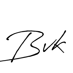 Create a beautiful signature design for name Bvk. With this signature (Antro_Vectra_Bolder) fonts, you can make a handwritten signature for free. Bvk signature style 7 images and pictures png