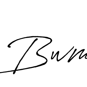 Create a beautiful signature design for name Bwm. With this signature (Antro_Vectra_Bolder) fonts, you can make a handwritten signature for free. Bwm signature style 7 images and pictures png