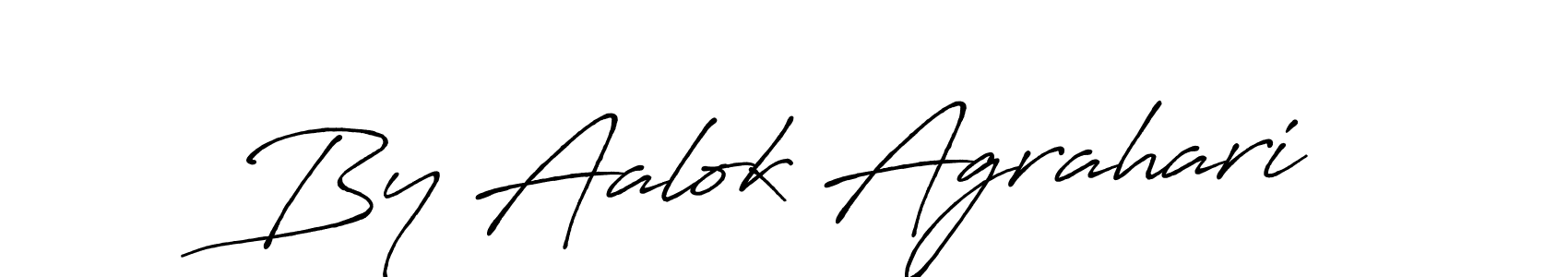 Create a beautiful signature design for name By Aalok Agrahari. With this signature (Antro_Vectra_Bolder) fonts, you can make a handwritten signature for free. By Aalok Agrahari signature style 7 images and pictures png