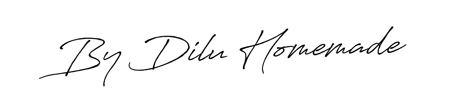 Similarly Antro_Vectra_Bolder is the best handwritten signature design. Signature creator online .You can use it as an online autograph creator for name By Dilu Homemade. By Dilu Homemade signature style 7 images and pictures png