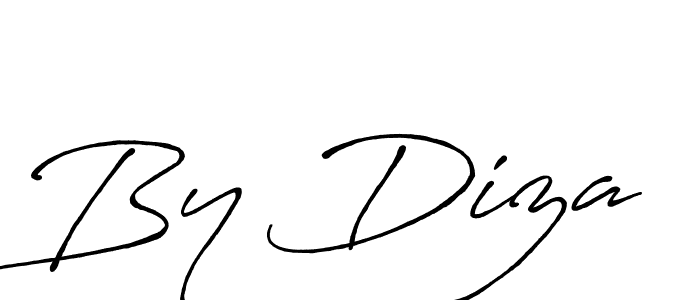 How to make By Diza name signature. Use Antro_Vectra_Bolder style for creating short signs online. This is the latest handwritten sign. By Diza signature style 7 images and pictures png