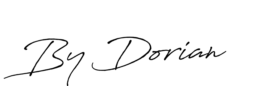 Create a beautiful signature design for name By Dorian. With this signature (Antro_Vectra_Bolder) fonts, you can make a handwritten signature for free. By Dorian signature style 7 images and pictures png